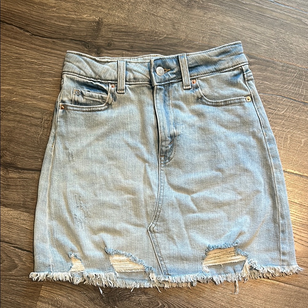Wild Fable Light Blue Denim Mini Skirt